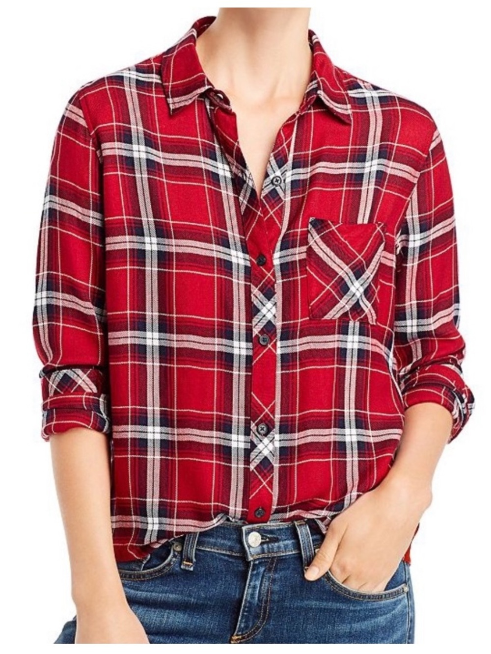 Rails Red Plaid Button-Down Shirt for Girls - Picture 7 of 9